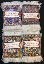 Four Sets Of Silk Touch Oriental Style Coasters