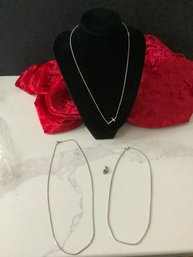 Mixed Sterling Silver Necklace Lot #92