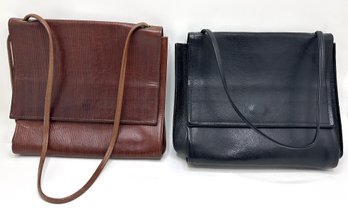 2 Vintage Hans Koch Ltd Genuine Leather Hand Bags