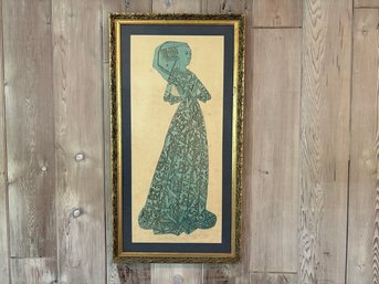 Vintage Lady Margaret Peyton Rubbing Made In Westminster Abbey, London - Framed