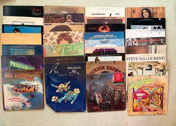 Vinyl Record Collection Including Jackson Brown, Joe Walsh, Steely Dan & The Steve Miller Band