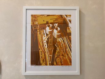 Lithograph Of Sky Harbor Airport By Toni Silber-Delerive (American, 20th Century) Signed