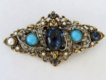Arthur Pepper (ART) Gold Tone Filigree Design Brooch