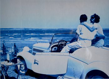 Trowbridge Antique Mirrored Framed Print From The Bettman Collection: Couple In Convertible