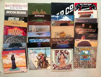 Vinyl Record Collection Including REO Speedwagon, Blue Oyster Cult, Bad Company & Eagles