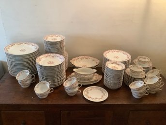 Limoges Clark & Sherrill Pink Floral China Set