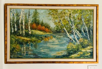 Landscape Acrylic Painting, Framed