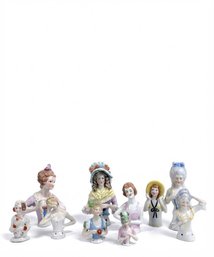 Collection Of Early Porcelain Half-Dolls / Pincushion Dolls
