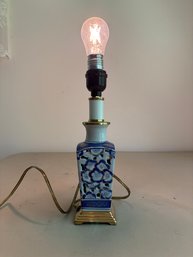 Blue And White Floral Porcelain Table Lamp