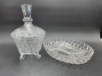 Unusual Cut Crystal Duo