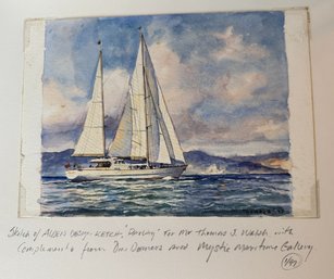 Watercolor Sketch By Don Demers Signed