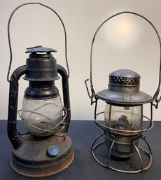 Vintage New York Central Railroad Lanterns - Adlake Kero & Dietz Vesta NYCS