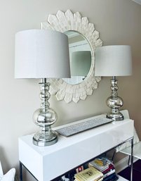 PAIR Mercury Style Modern Glass Lamps (LOC: S1)