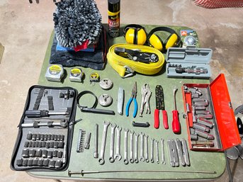 Table Lot Of Hand Tools