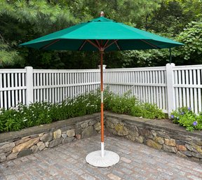 Sunbrella Outdoor Umbrella And Cast Iron Base