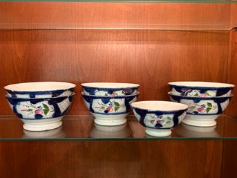 Seven Vintage Imperial Russian Porcelain Bowls