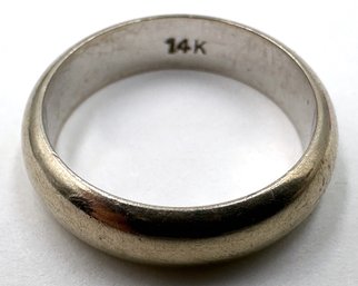 14K White Gold Wedding Band Ring, Size 7 (.2 Ounces, 6 Grams)