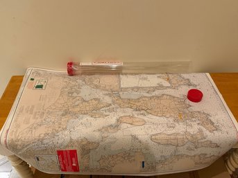 Boat Charts In Tube Including CT River And Rhode Island