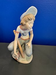 Retired Baseball Boy Squating