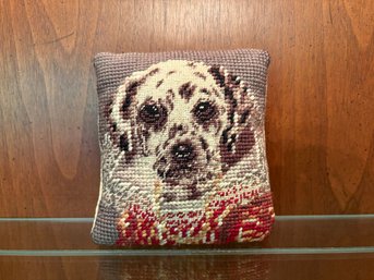 Chelsea Editions Diminutive Needlepoint Dog Pillow