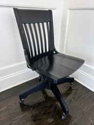 Desk Chair -   Wood With Black Finish