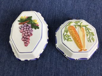 Bassano Fruit/Vegetable Wall Plaques Made In Italy