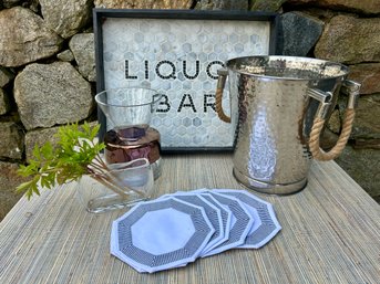 Bar Grouping - Tray, Coasters, Napkins And More
