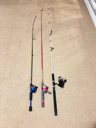 Lot Of 3 Nice Fishing Rods