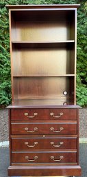 Wood  Two Drawer File Cabinet With Removable Hutch
