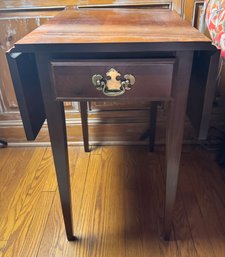 One Drawer Drop Leaf Table