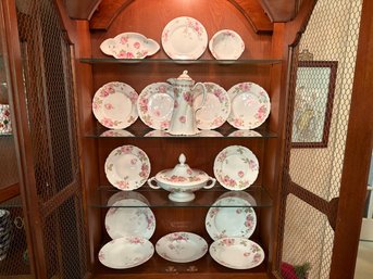 Compatible 18 Piece Collection Of Vintage Pink Rose China Including Rosenthal