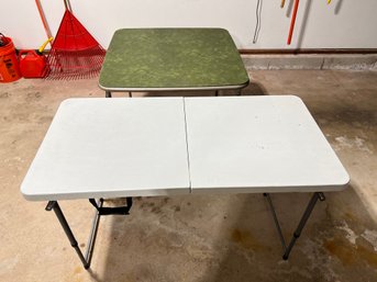 Card Table And Plastic Table