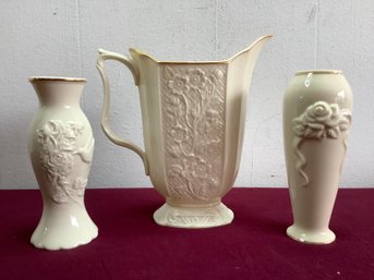 Floral Lenox Vase Lot