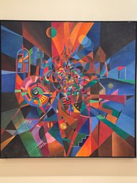 Large Signed Painting: Luibov Stepunina