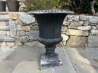 A 29 Inch High Composite Classical Planter - Sun Bleached