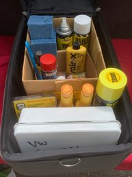 Mixed Car Cleaning & Safety Lot With Case