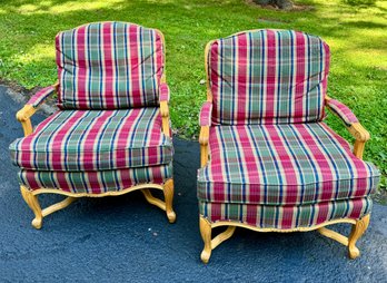 A Classic Beautifull French Country Style Club Chairs By Raulet Classic Furniture