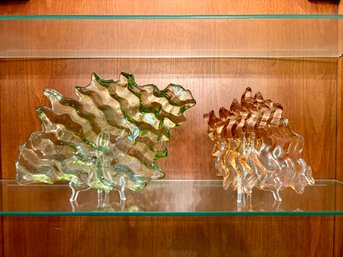 Hudson Beach Glass Peridot & Topaz Art Glass Water Bowls (Beacon, New York)