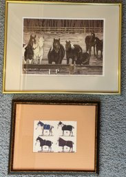 Two Framed Horse Prints