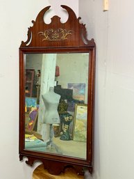 Beautiful Antique Wooden Mirror With Gold Detail