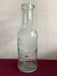 Absolutely Pure Milk Glass Bottle