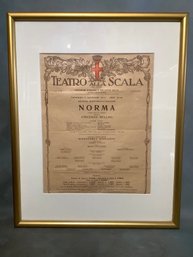 Teatro Alla Scala 'Norma' Framed Playbill Poster