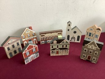 Signed Decorative Wood Houses