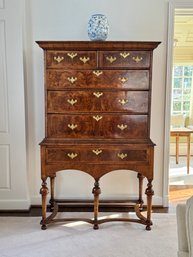 Gorgeous George III Style  Burlwood Antique English Chest