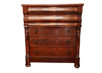 Ireland Import Antique  Walnut Empire Chest Of Drawers   1920s