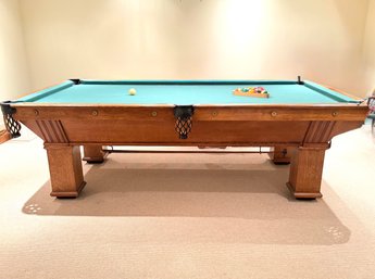 Fabulous Antique Brunswick Monarch Balke Collender Co Pool Table