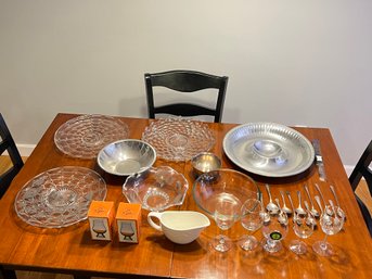 Lot Of Misc Items, Glass Pieces, Whiskey Glasses