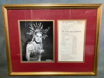 Signed Photograph Of Metropolitan Opera Leonie Rysanek #1