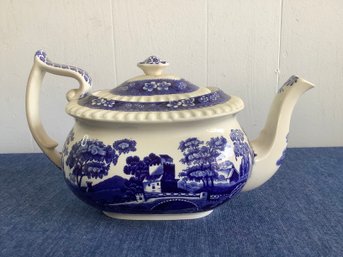 Copeland Spode's Tower Blue And White Teapot