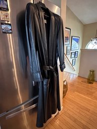 Gorgeous Full Length Black Leather Coat From Harpers Fairfield